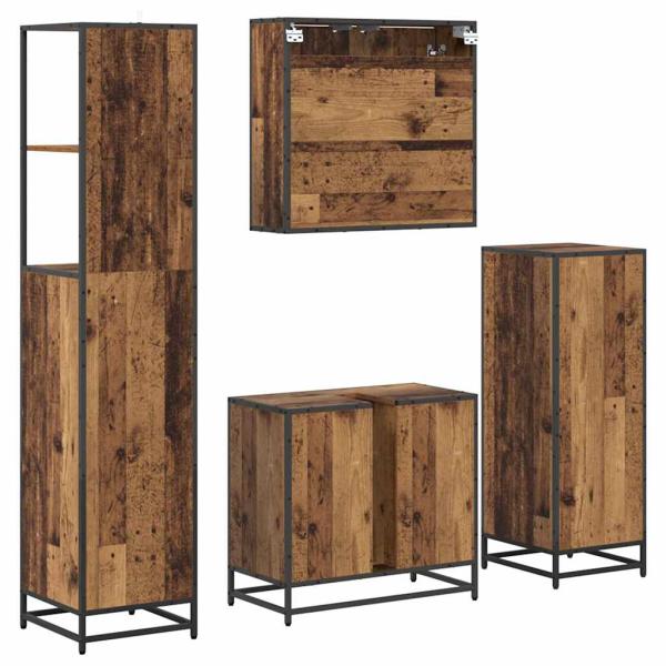 Badezimmermöbel Set 4 pcs Altholz 65 x 33 x 60 cm Holzwerkstoff