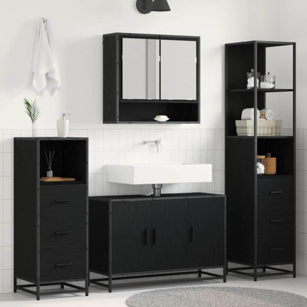 ARDEBO.de - Badezimmermöbel Set 3 pcs Altholz 90 x 33 x 60 cm Holzwerkstoff