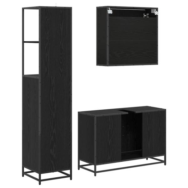 Badezimmermöbel Set 3 pcs Altholz 90 x 33 x 60 cm Holzwerkstoff