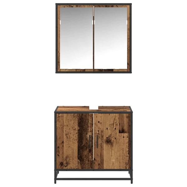 Badezimmermöbel Set 2 pcs Altholz 65 x 33 x 60 cm Holzwerkstoff