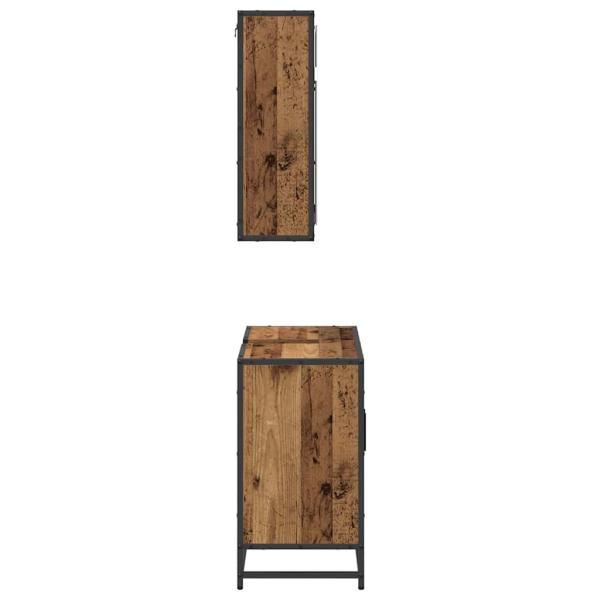 Badezimmermöbel Set 2 pcs Altholz 65 x 33 x 60 cm Holzwerkstoff