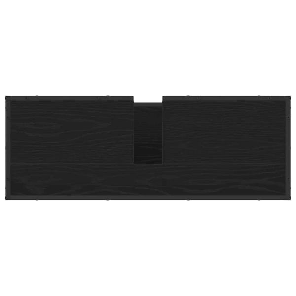 Badezimmermöbel Set 4 pcs Schwarz Eichen-Optik 90 x 33 x 60 cm