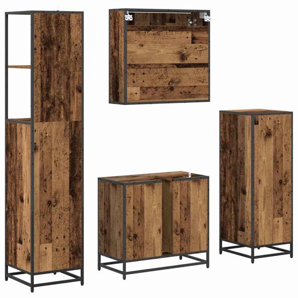 Badezimmermöbel Set 4 pcs Altholz 65 x 33 x 60 cm Holzwerkstoff