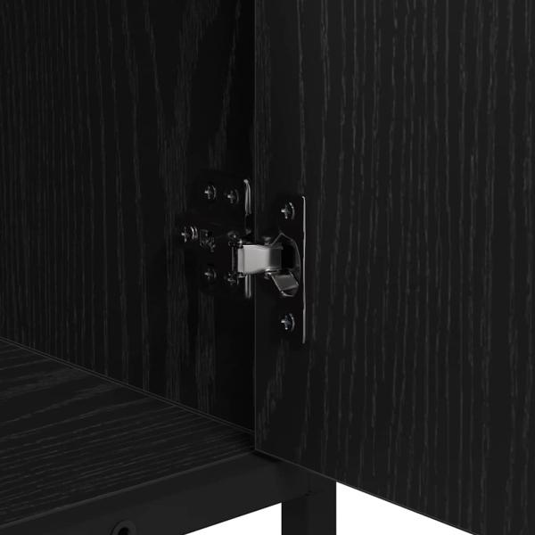 Badezimmermöbel Set 4 pcs Schwarz Eichen-Optik 65 x 33 x 60 cm