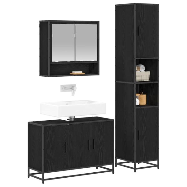 Badezimmermöbel Set 3 pcs Altholz 90 x 33 x 60 cm Holzwerkstoff