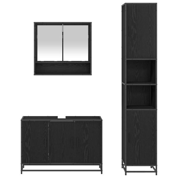 Badezimmermöbel Set 3 pcs Altholz 90 x 33 x 60 cm Holzwerkstoff