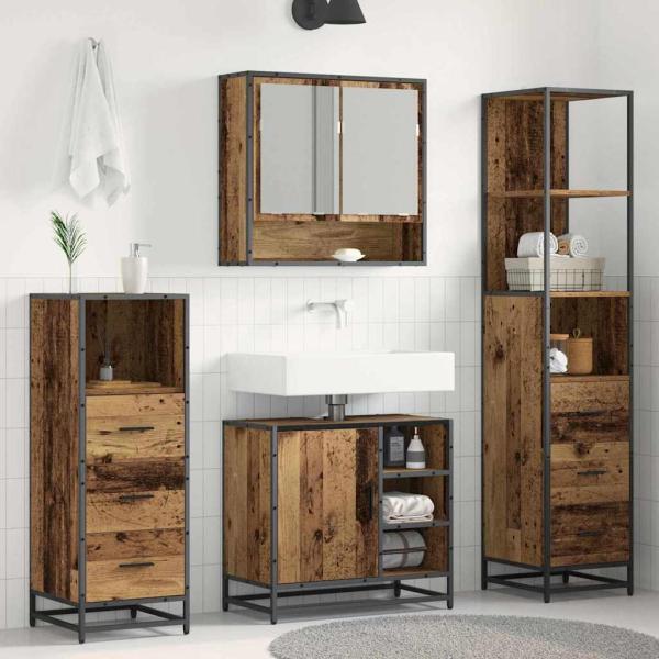 ARDEBO.de - Badezimmermöbel Set 4 pcs Altholz 65 x 33 x 60 cm Holzwerkstoff
