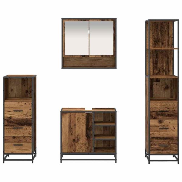 Badezimmermöbel Set 4 pcs Altholz 65 x 33 x 60 cm Holzwerkstoff
