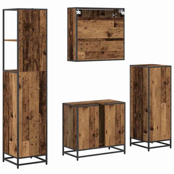 Badezimmermöbel Set 4 pcs Altholz 65 x 33 x 60 cm Holzwerkstoff