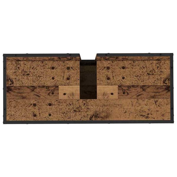 Badezimmermöbel Set mit Regal 3 pcs Altholz 35 x 37,5 x 166 cm