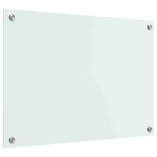 ARDEBO.de - Küchenrückwand Weiß 70 x 50 x 0,8 cm Gehärtetes Glas