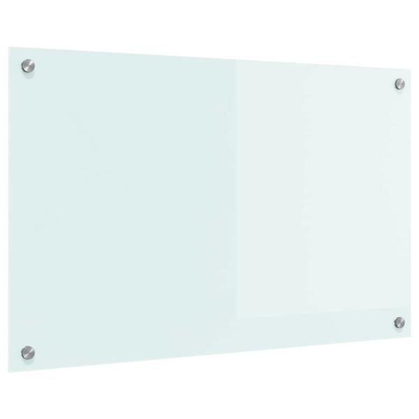 Küchenrückwand Weiß 80 x 50 x 0.8 cm Gehärtetes Glas