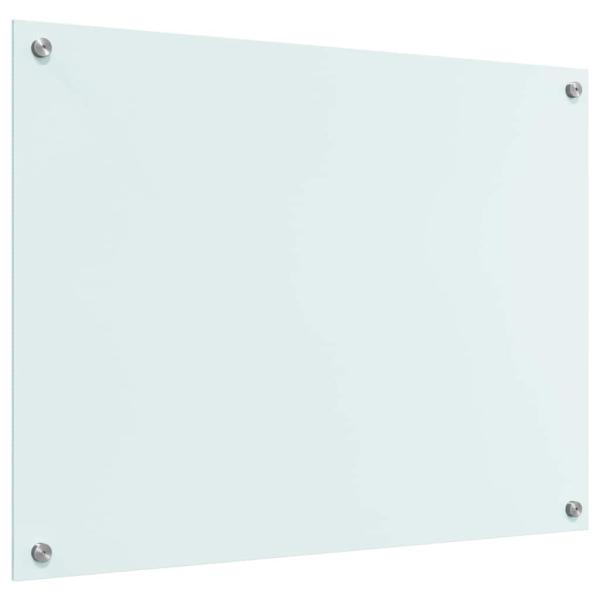 Küchenrückwand Weiß 80 x 60 x 0.8 cm Gehärtetes Glas