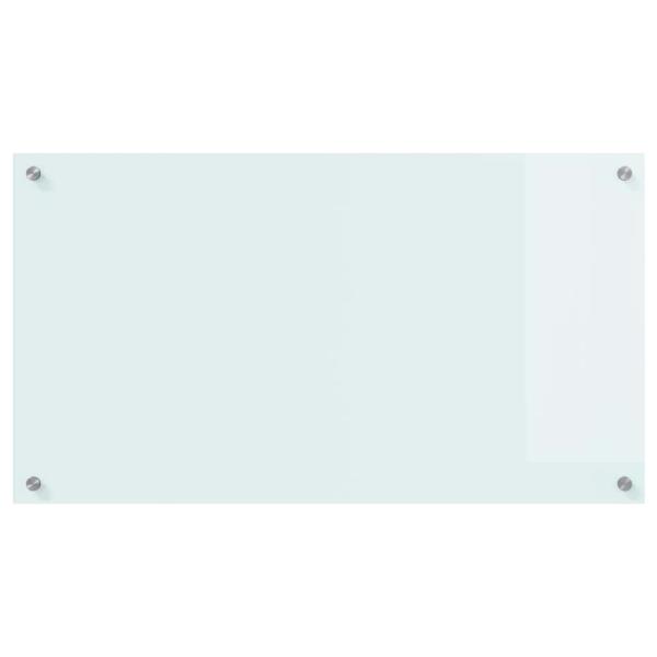 Küchenrückwand Weiß 90 x 50 x 0.8 cm Gehärtetes Glas