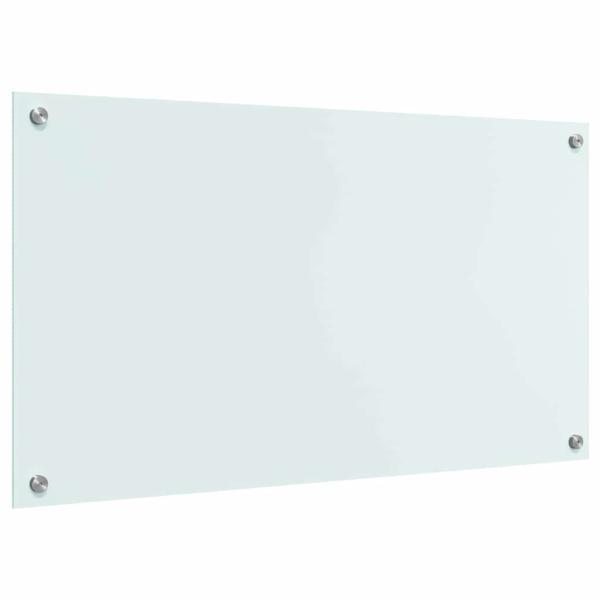 Küchenrückwand Weiß 90 x 50 x 0.8 cm Gehärtetes Glas