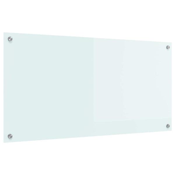Küchenrückwand Weiß 100 x 50 x 0,8 cm Gehärtetes Glas