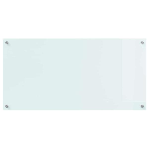 Küchenrückwand Weiß 100 x 50 x 0,8 cm Gehärtetes Glas