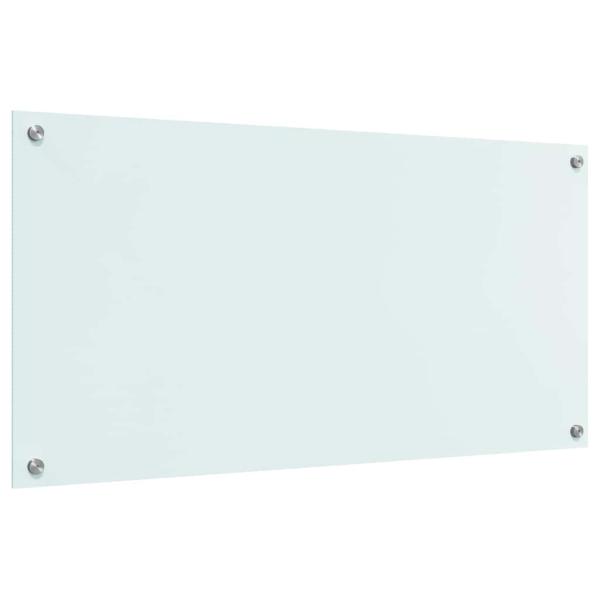 Küchenrückwand Weiß 100 x 50 x 0,8 cm Gehärtetes Glas