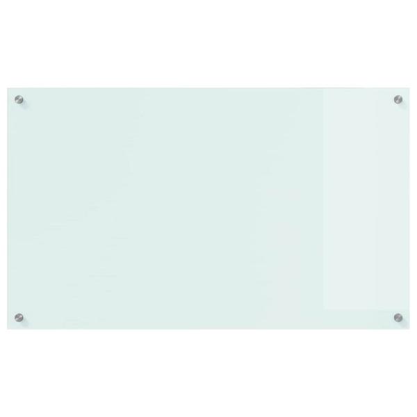 ARDEBO.de - Küchenrückwand Weiß 100 x 60 x 0,8 cm Gehärtetes Glas