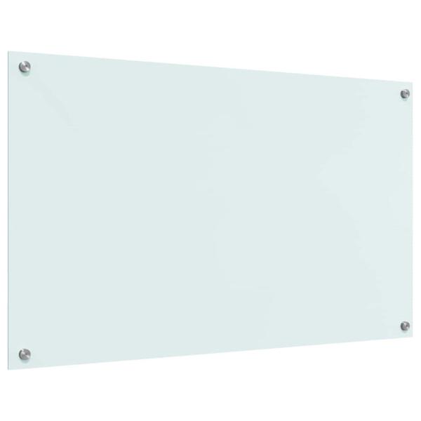 Küchenrückwand Weiß 100 x 60 x 0,8 cm Gehärtetes Glas
