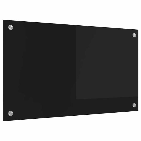Küchenrückwand Schwarz 70 x 40 x 0.8 cm Gehärtetes Glas