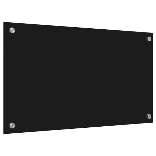Küchenrückwand Schwarz 70 x 40 x 0.8 cm Gehärtetes Glas