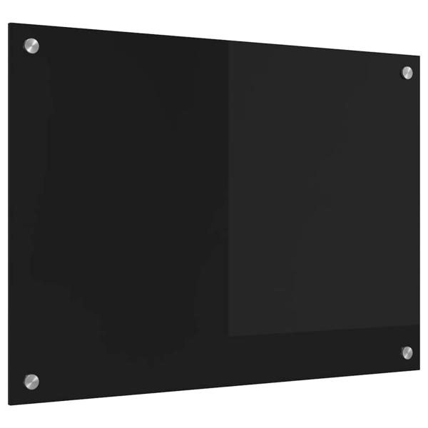 Küchenrückwand Schwarz 70 x 50 x 0,8 cm Gehärtetes Glas