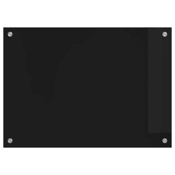 Küchenrückwand Schwarz 70 x 50 x 0,8 cm Gehärtetes Glas