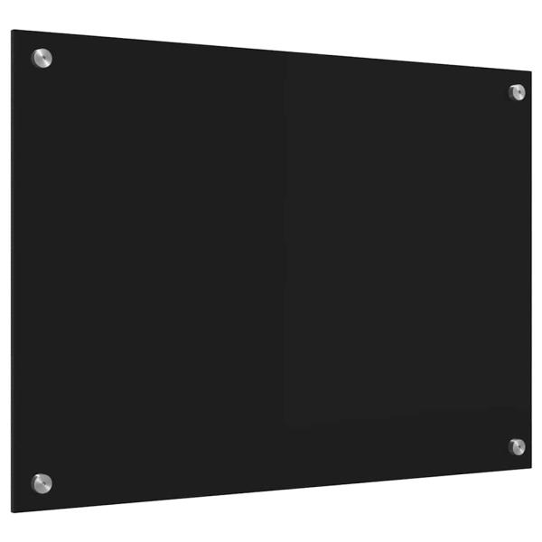 Küchenrückwand Schwarz 70 x 50 x 0,8 cm Gehärtetes Glas