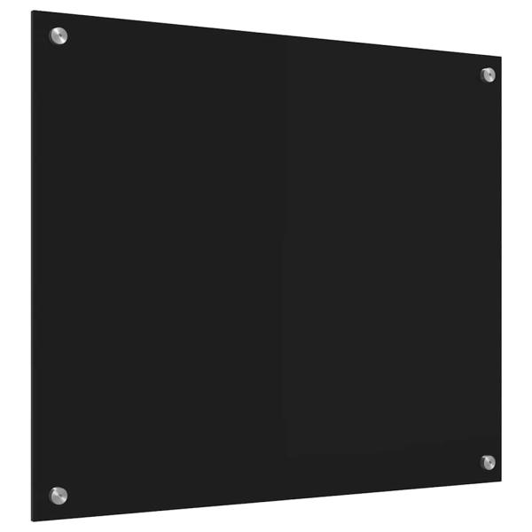 Küchenrückwand Schwarz 70 x 60 x 0.8 cm Gehärtetes Glas