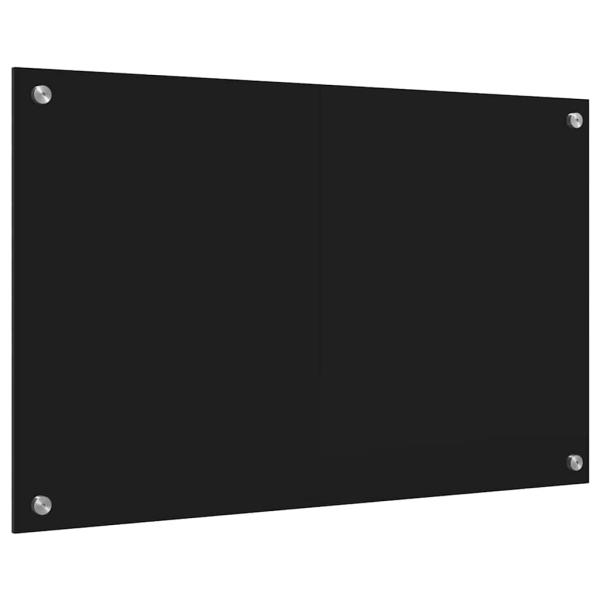 Küchenrückwand Schwarz 80 x 50 x 0.8 cm Gehärtetes Glas