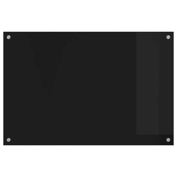 Küchenrückwand Schwarz 90 x 60 x 0.8 cm Gehärtetes Glas