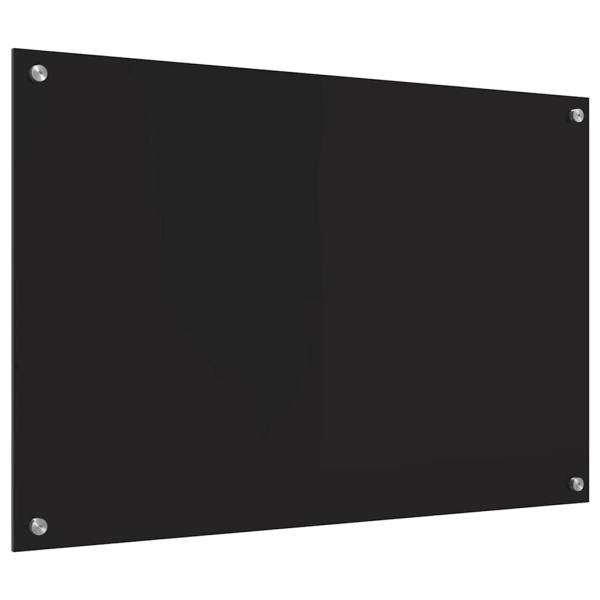 Küchenrückwand Schwarz 90 x 60 x 0.8 cm Gehärtetes Glas