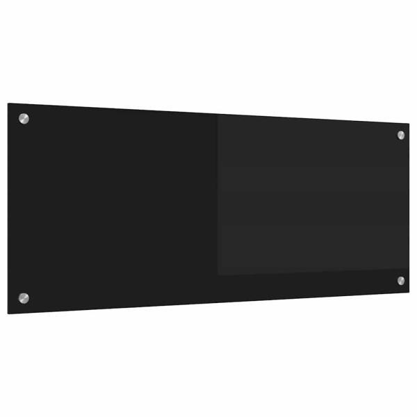 Küchenrückwand Schwarz 100 x 40 x 0,8 cm Gehärtetes Glas