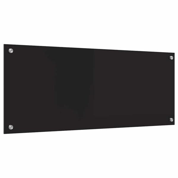 Küchenrückwand Schwarz 100 x 40 x 0,8 cm Gehärtetes Glas