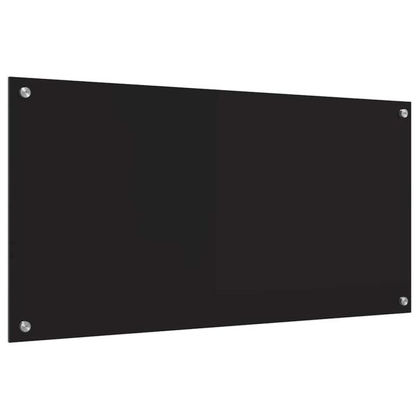 Küchenrückwand Schwarz 100 x 50 x 0,8 cm Gehärtetes Glas