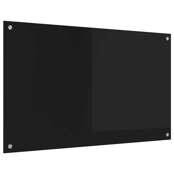 Küchenrückwand Schwarz 100 x 60 x 0,8 cm Gehärtetes Glas
