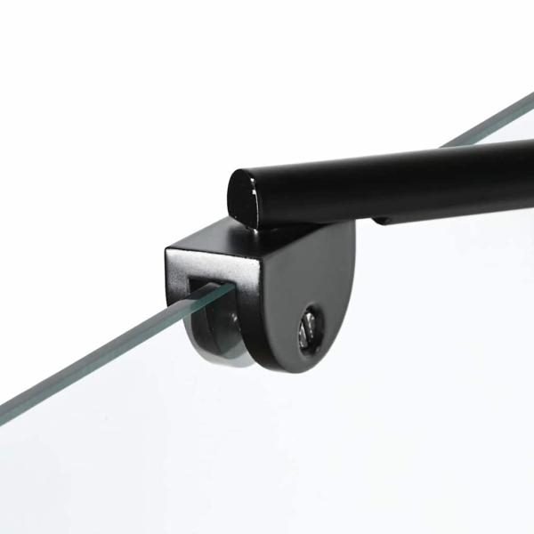 Bad-Duschschirm Schwarz und Transparent 100 x 67 x 129.5 cm