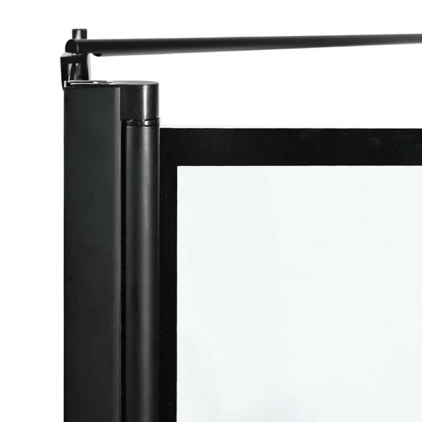 Bad-Duschschirm Schwarz und Transparent 100 x 67 x 129.5 cm