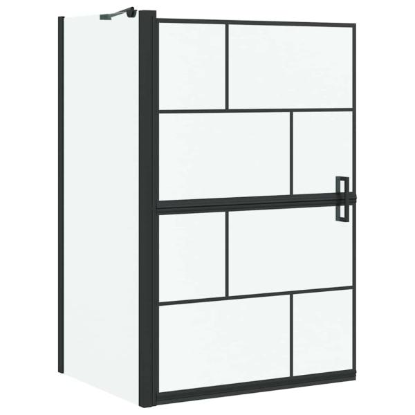 Bad-Duschschirm Schwarz und Transparent 80 x 67 x 129.5 cm