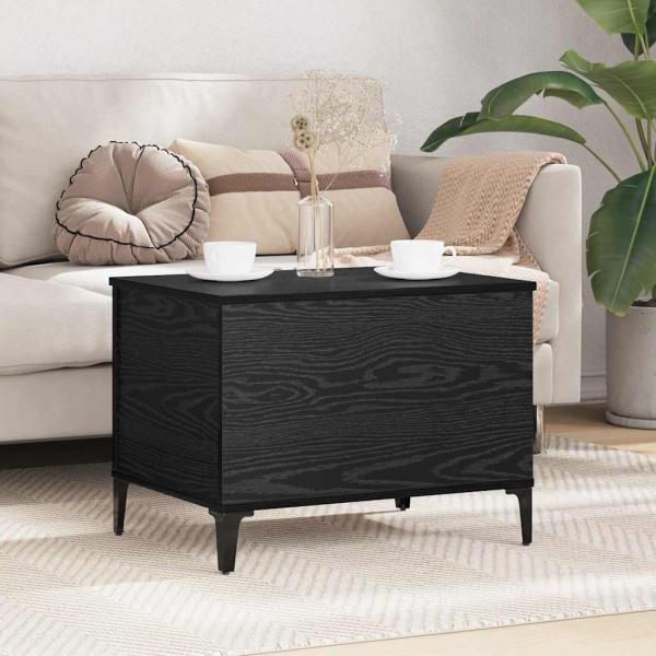 ARDEBO.de - Couchtisch Schwarz Eichen-Optik 60 x 44.5 x 45 cm Holzwerkstoff