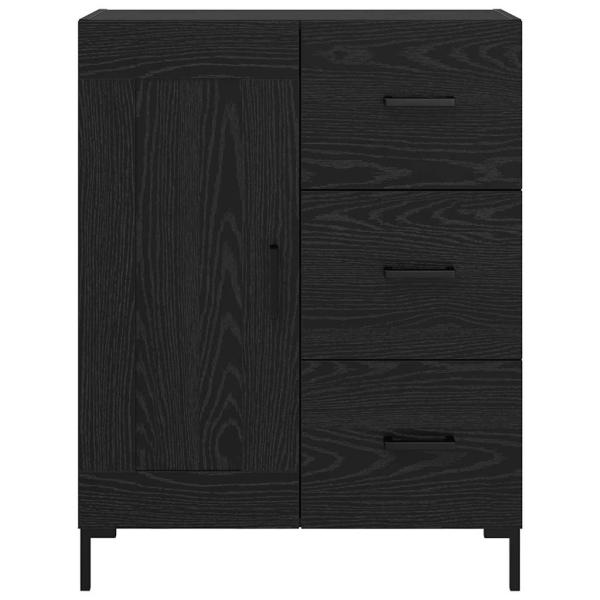 Sideboard Schwarz Eichen-Optik 69.5 x 34 x 90 cm Holzwerkstoff