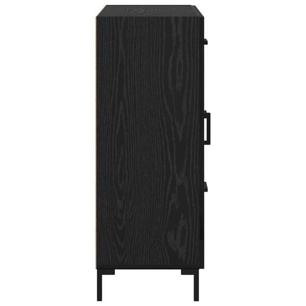 Sideboard Schwarz Eichen-Optik 69.5 x 34 x 90 cm Holzwerkstoff
