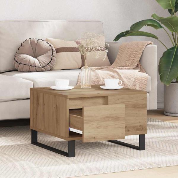 Couchtisch Artisan-Eiche 55 x 55 x 36,5 cm Holzwerkstoff