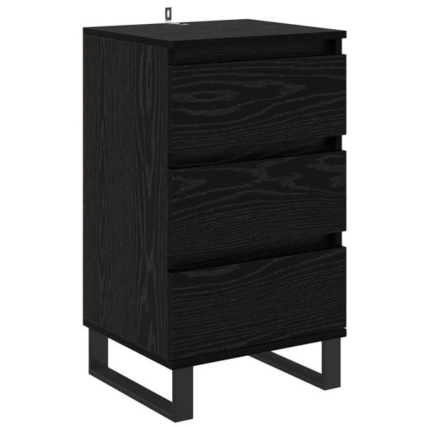 Sideboard mit Schubladen Schwarz Eichen-Optik Holzwerkstoff