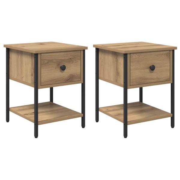 Nachttisch 2 pcs Artisan-Eiche 34 x 35,5 x 45 cm Holzwerkstoff