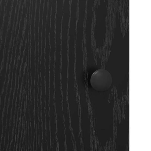 Nachttisch 2 pcs Schwarz Eichen-Optik 40 x 42 x 60cm