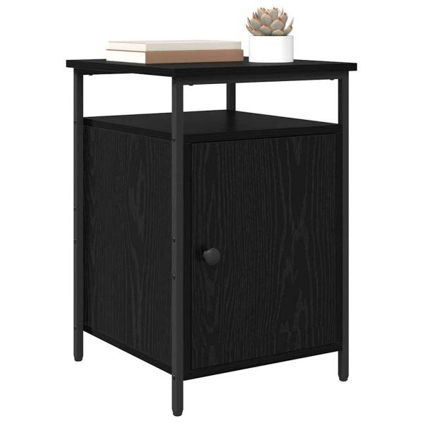 Nachttisch 2 pcs Schwarz Eichen-Optik 40 x 42 x 60cm