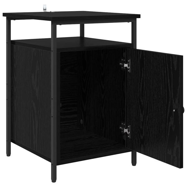 Nachttisch 2 pcs Schwarz Eichen-Optik 40 x 42 x 60cm