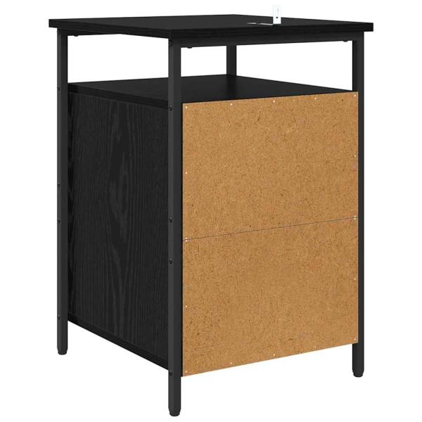 Nachttisch 2 pcs Schwarz Eichen-Optik 40 x 42 x 60cm